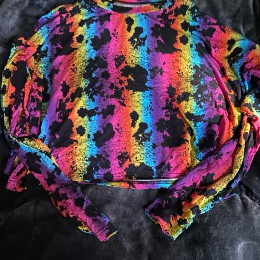 Multicolor Tie-Dye Crop Top